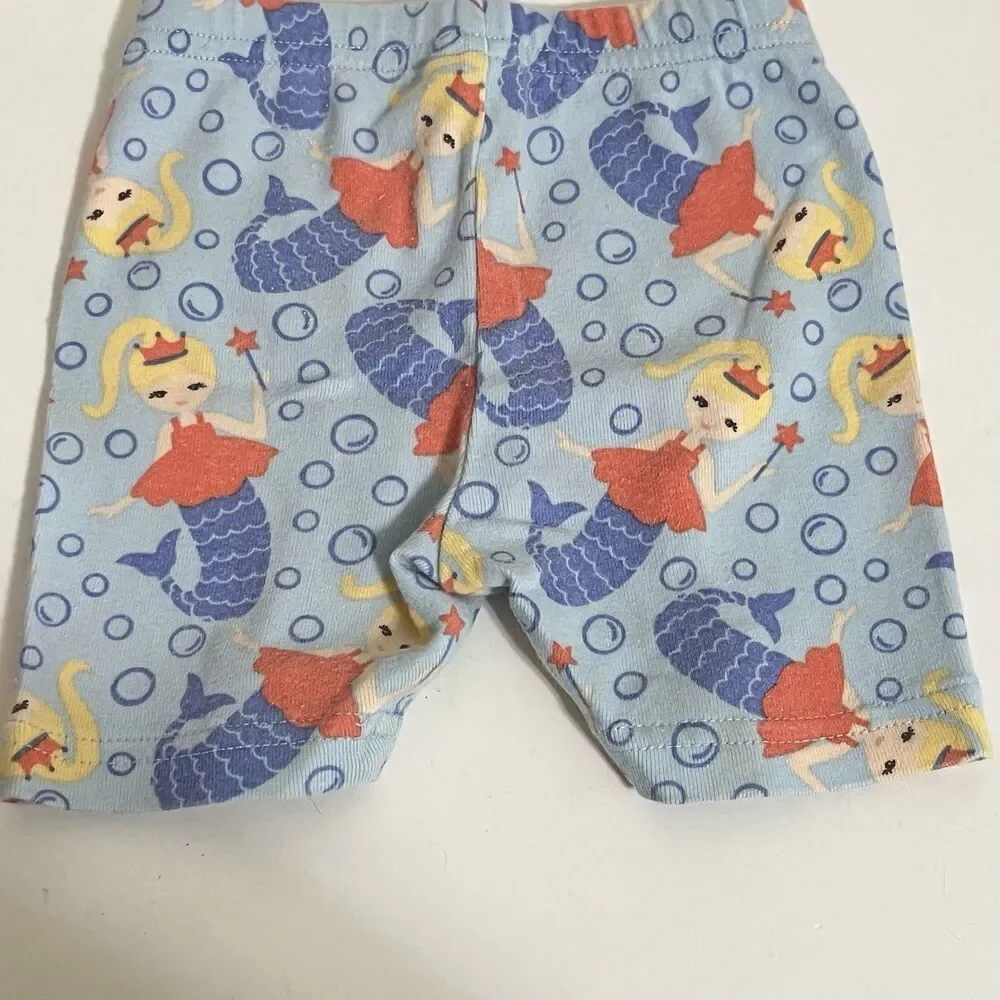Gymboree Fairy Mermaid Magic Pajamas Shorts 2-Pc Set Girls Size 6-12 Months